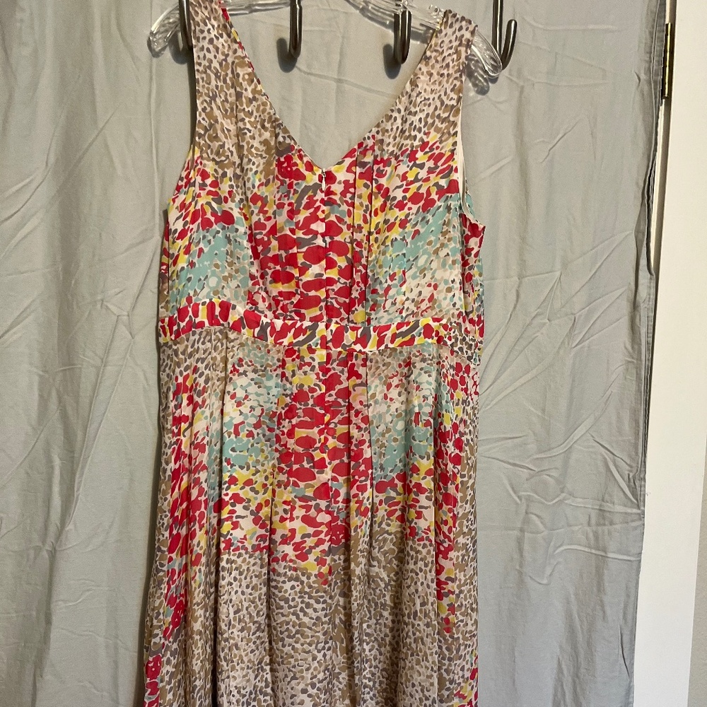Silk Cocktail dress - Boden US size 12/14, multicolor.